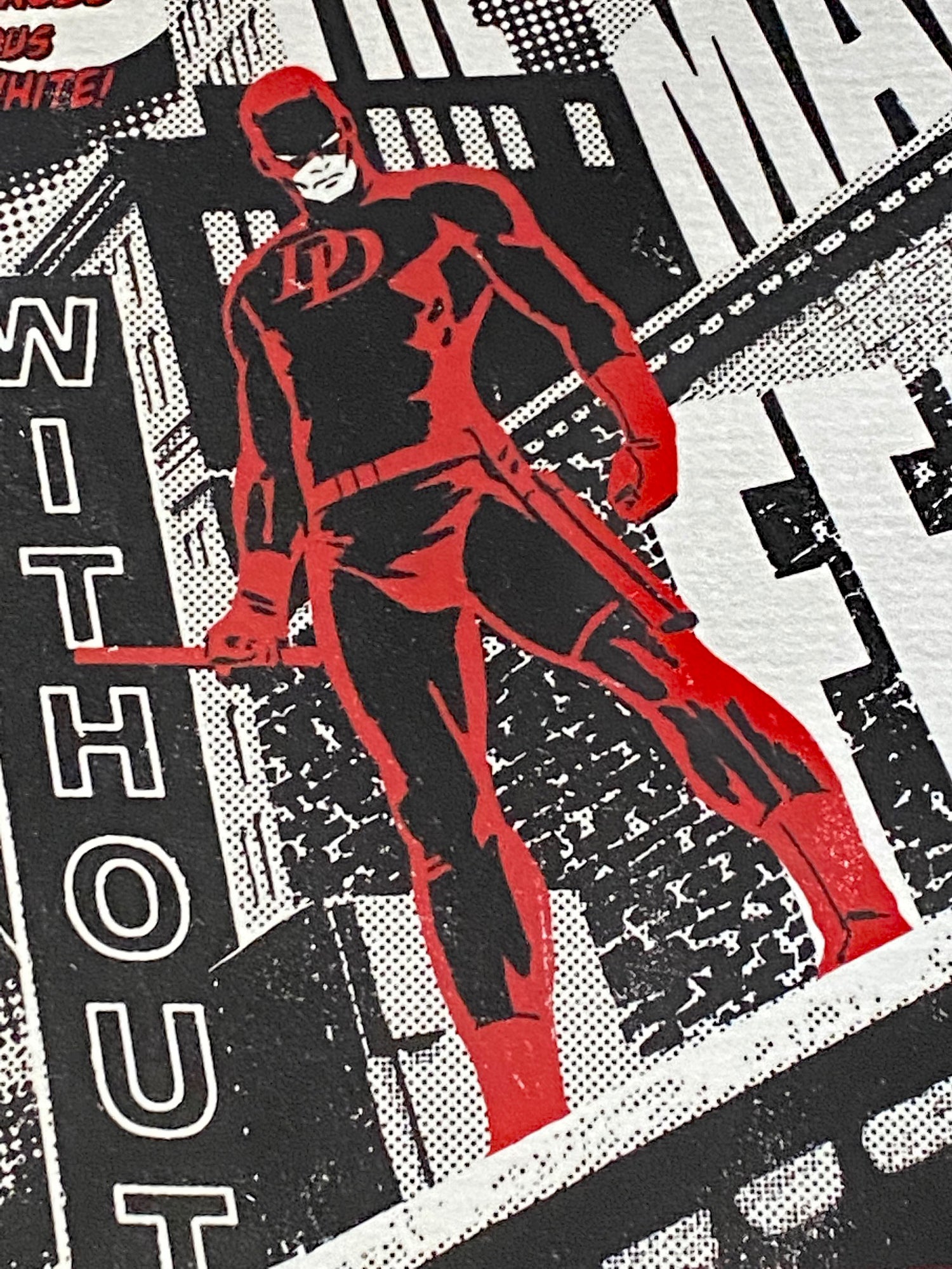 Daredevil Marvel Collector Covers Series Fine Art Lithocel Diptych Print Numbered and Matted