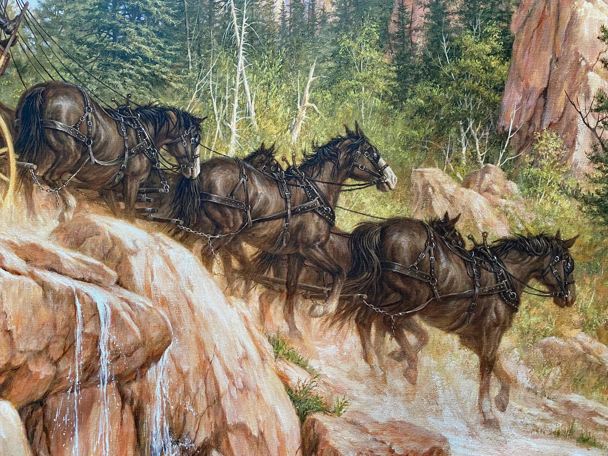 Last Stage to Denver Larry Fanning Artist Proof Giclée on Canvas Artist Hand Signed and APL Numbered