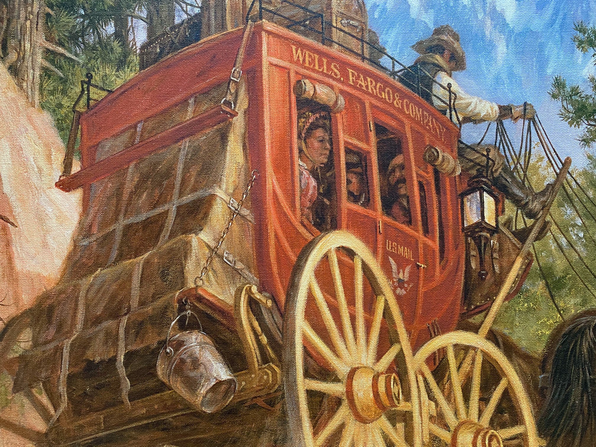 Last Stage to Denver Larry Fanning Artist Proof Giclée on Canvas Artist Hand Signed and APL Numbered