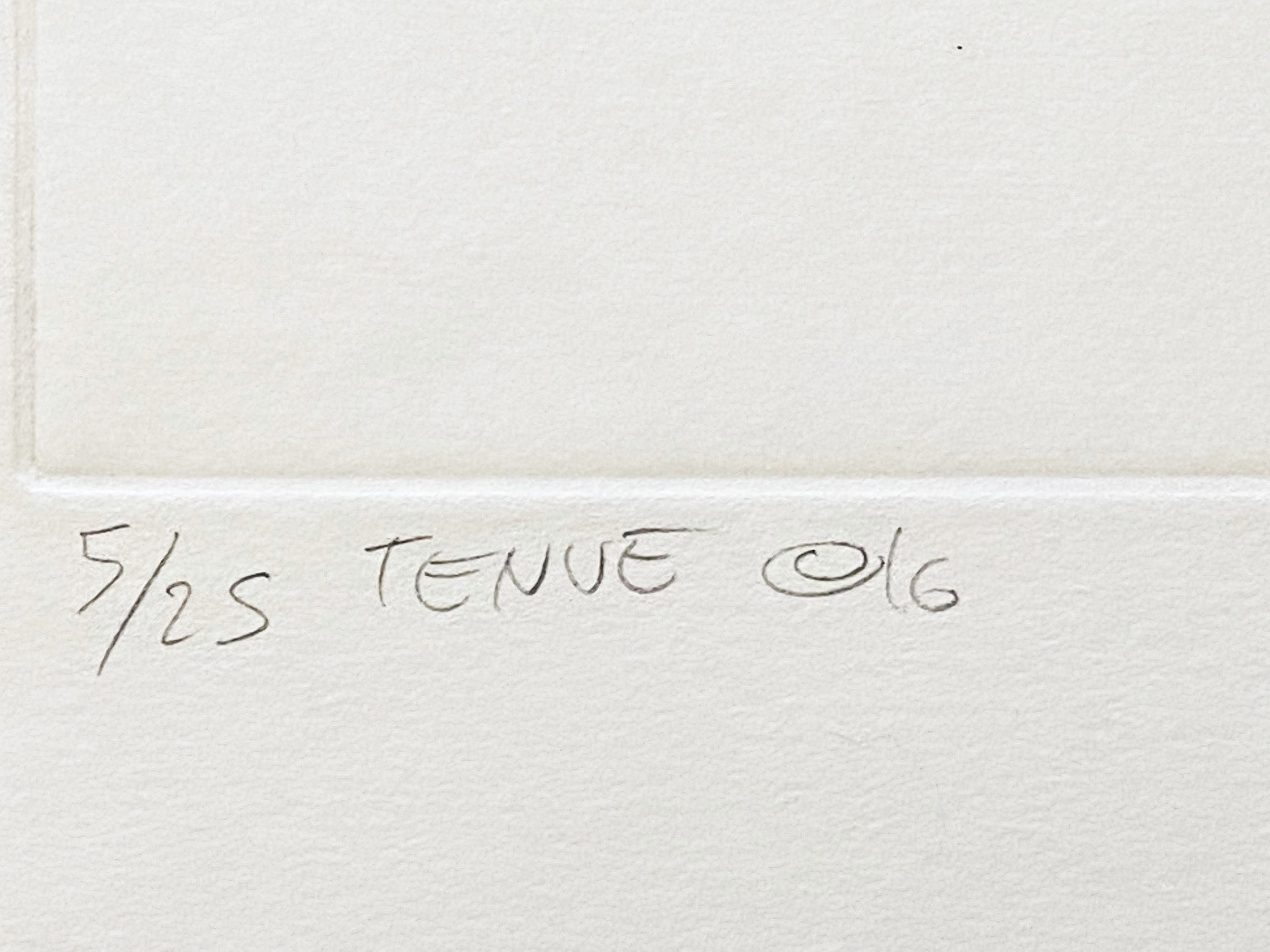 Tennue Black Guillaume Azoulay Etching Artist Hand Signed and Numbered