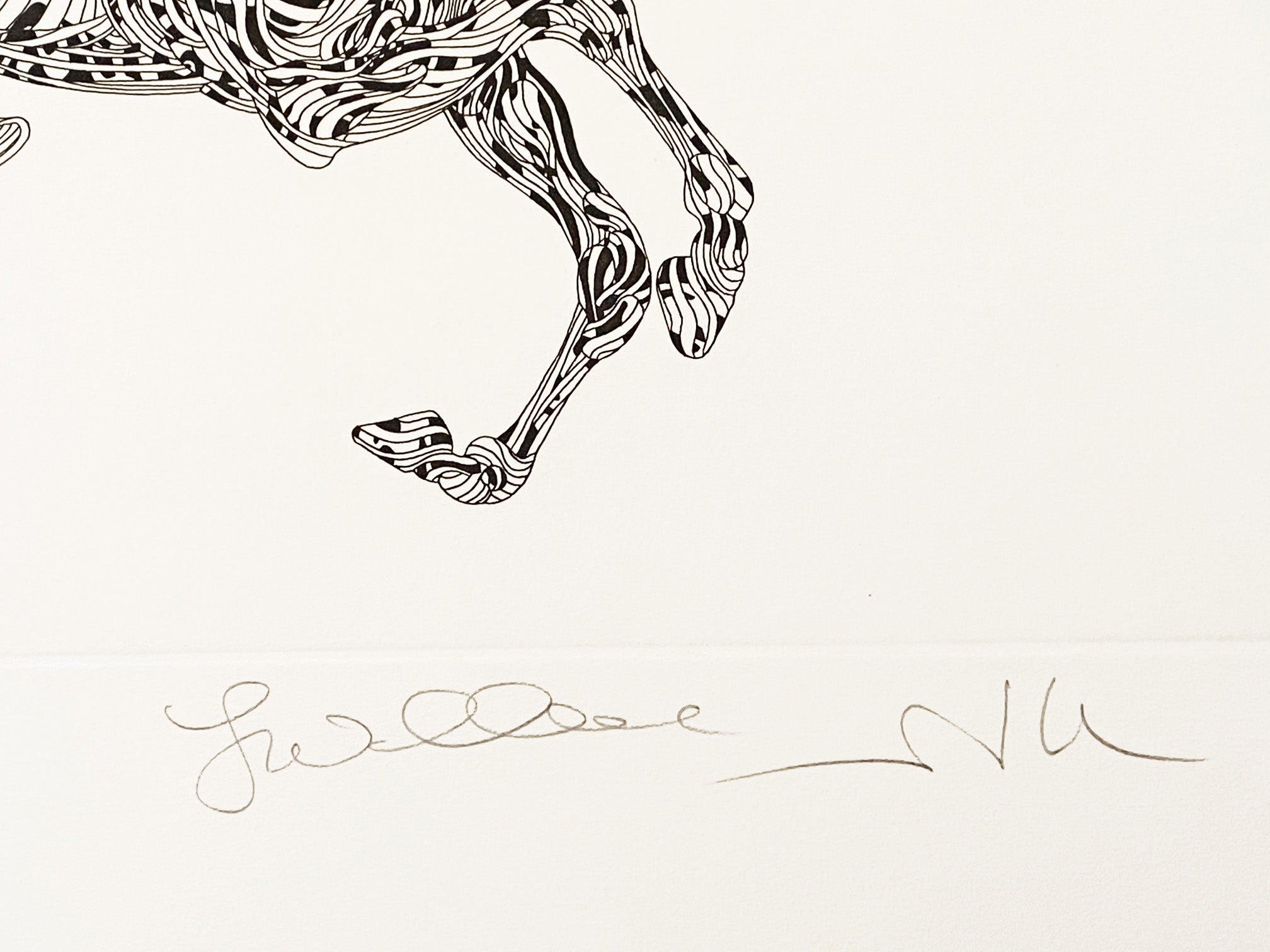 Tennue Black Guillaume Azoulay Etching Artist Hand Signed and Numbered