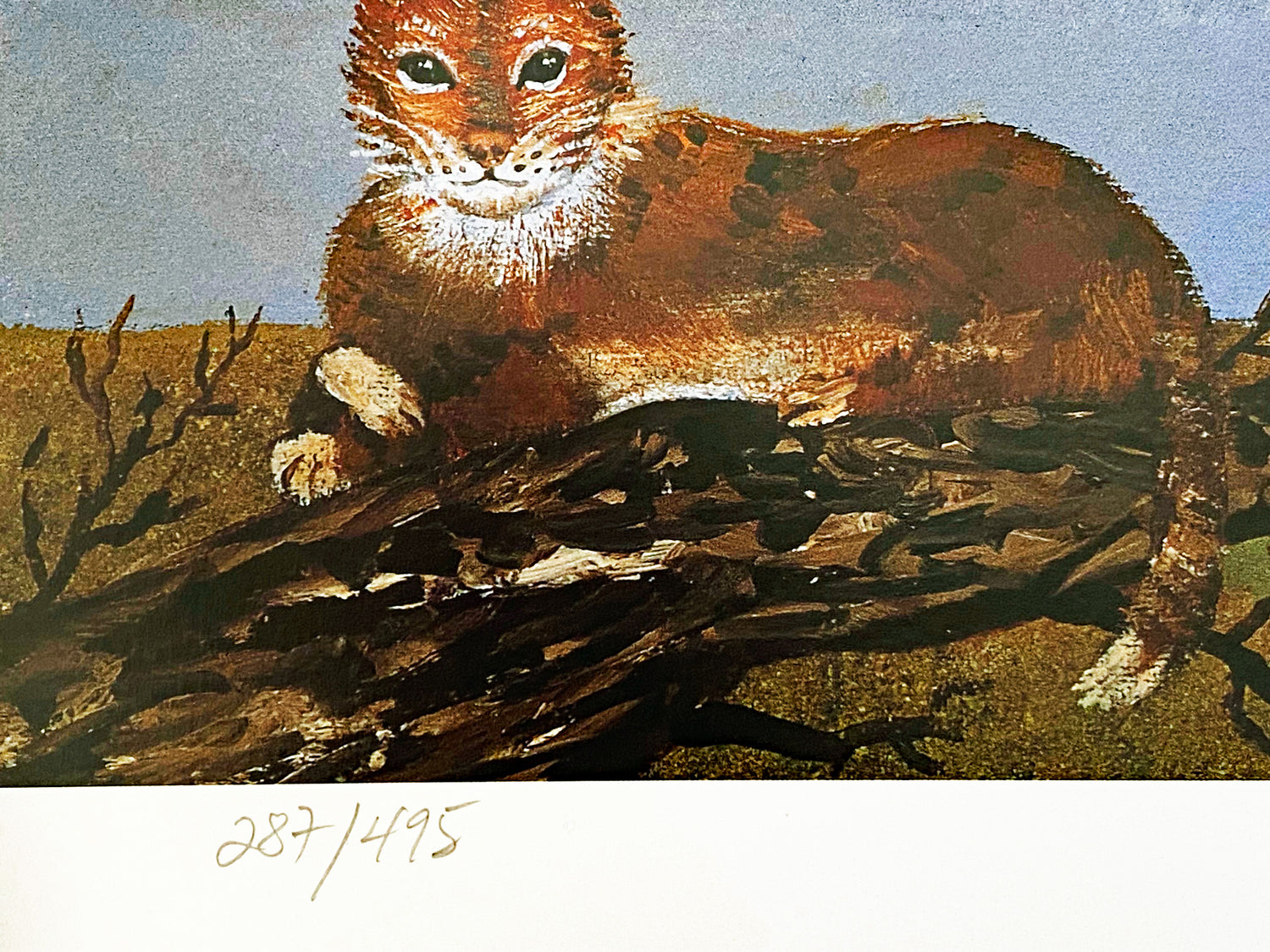 Just Being Catty Jane Wooster Scott Lithograph Print Artist Hand Signed and Numbered