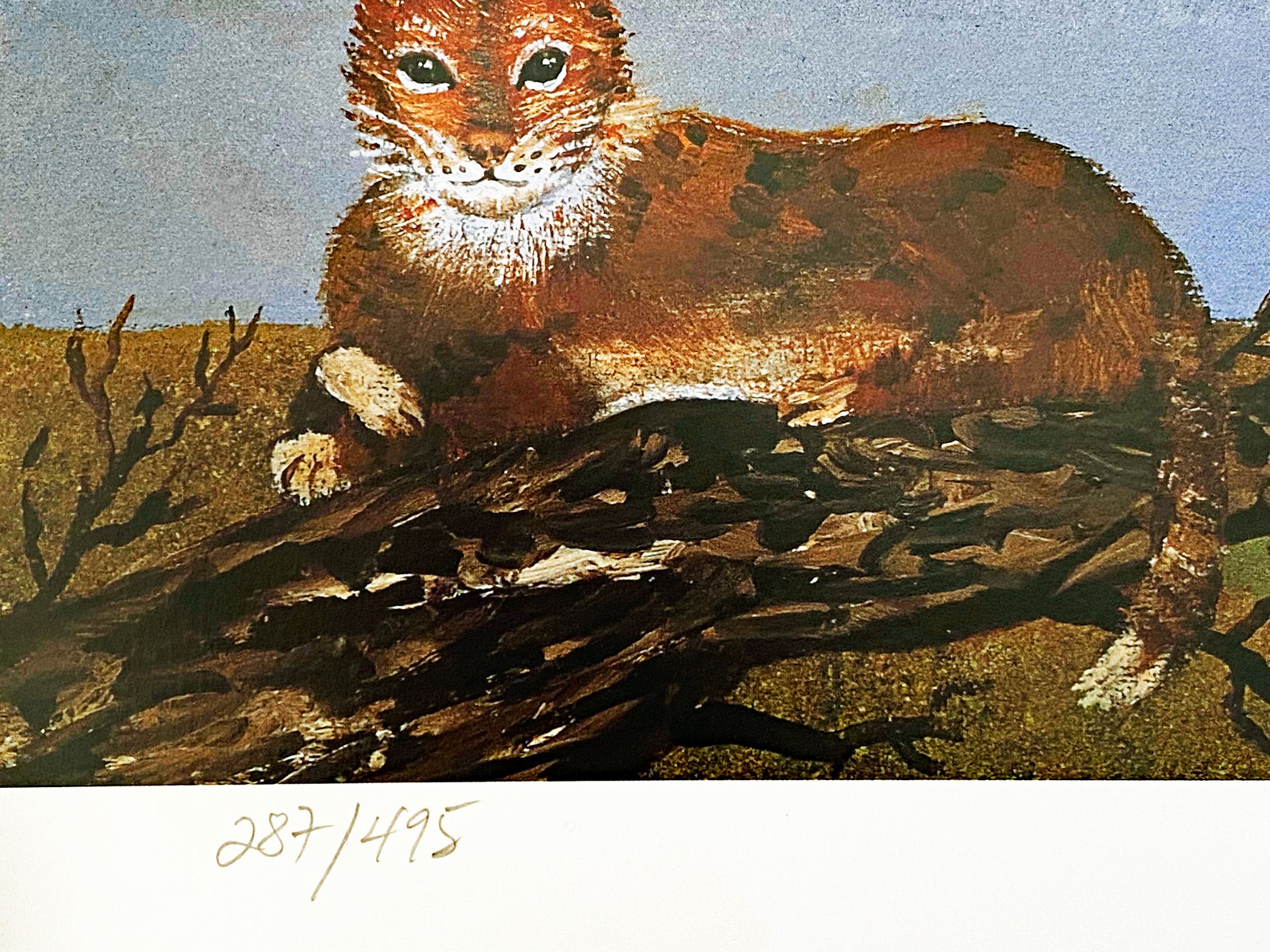 Just Being Catty Jane Wooster Scott Lithograph Print Artist Hand Signed and Numbered