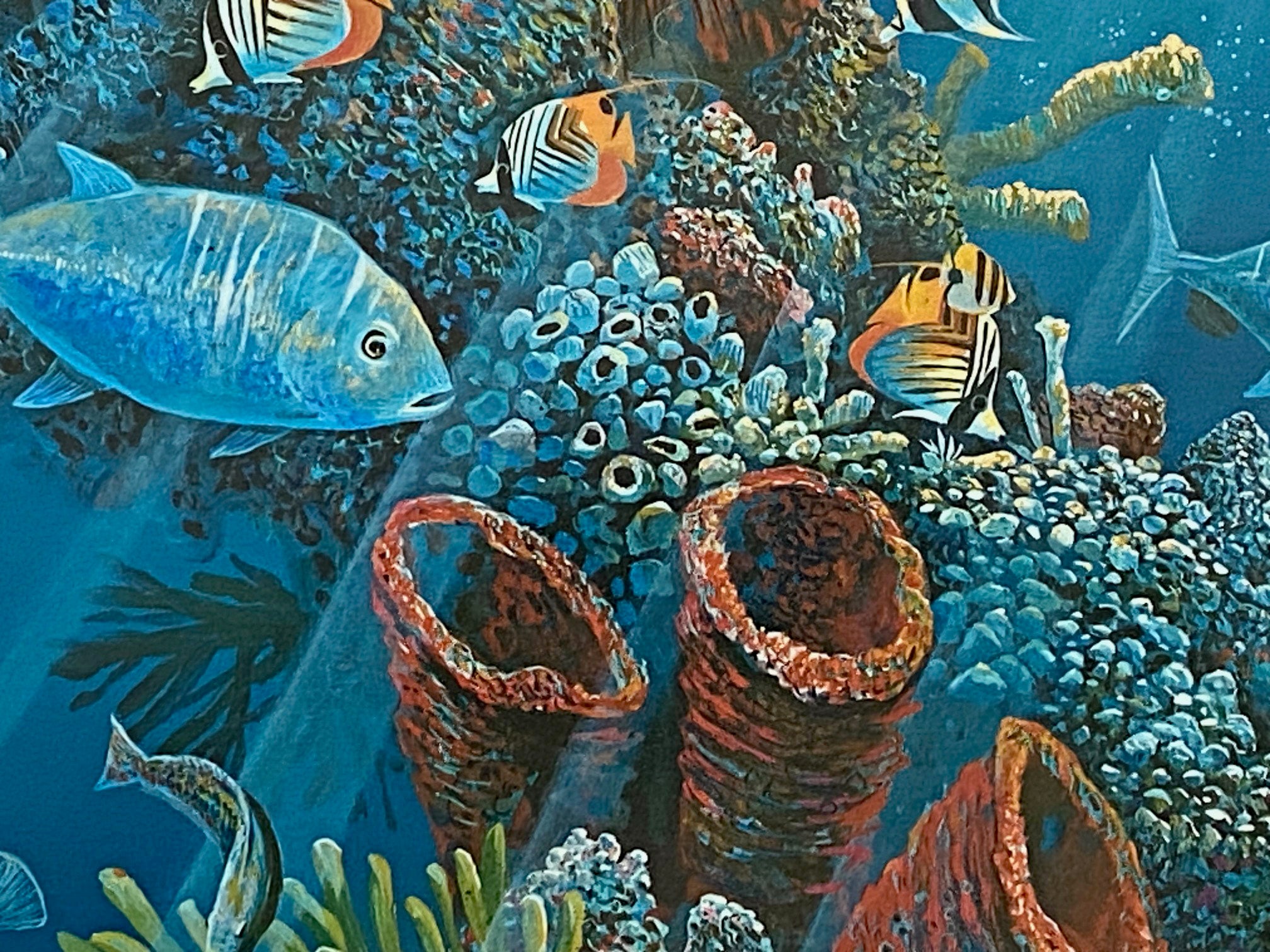 Lahaina Sea Flight Robert Lyn Nelson Mixed Media Print Artist Hand Signed and Numbered