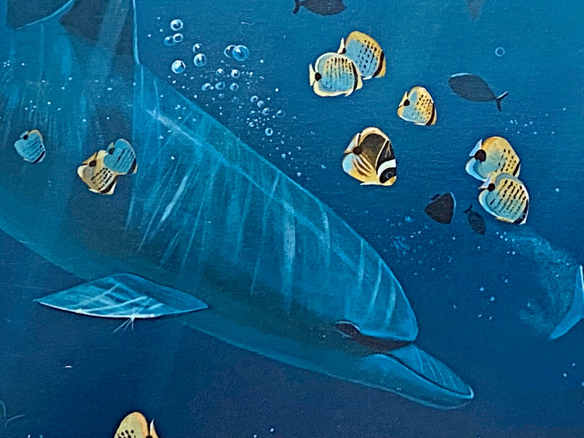 Lahaina Sea Flight Robert Lyn Nelson Mixed Media Print Artist Hand Signed and Numbered