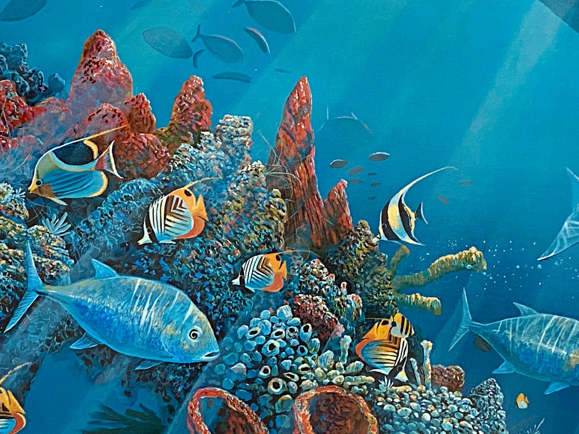 Lahaina Sea Flight Robert Lyn Nelson Mixed Media Print Artist Hand Signed and Numbered