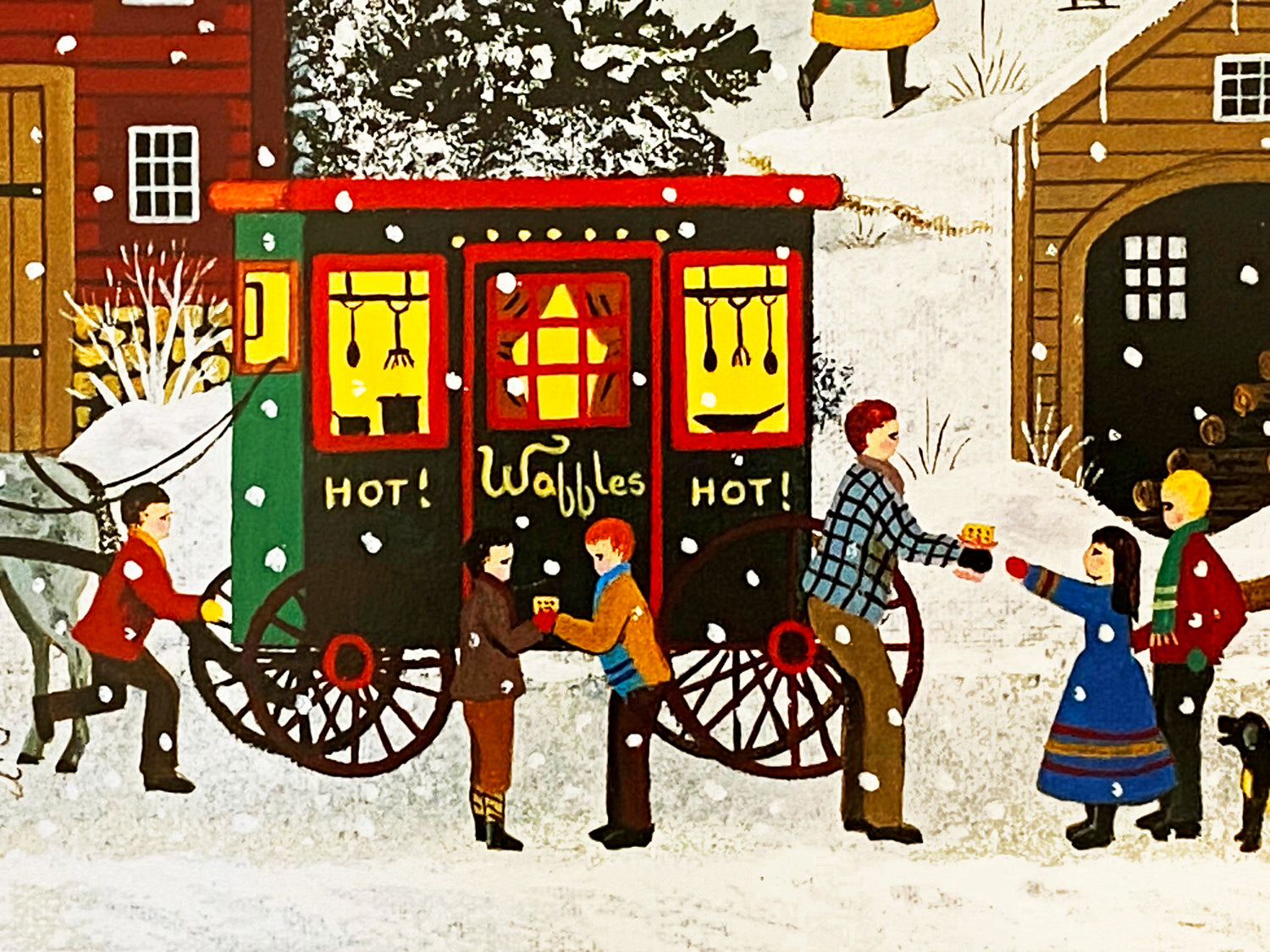 A Winter Long Ago Jane Wooster Scott Lithograph Print Artist Hand Signed and Numbered