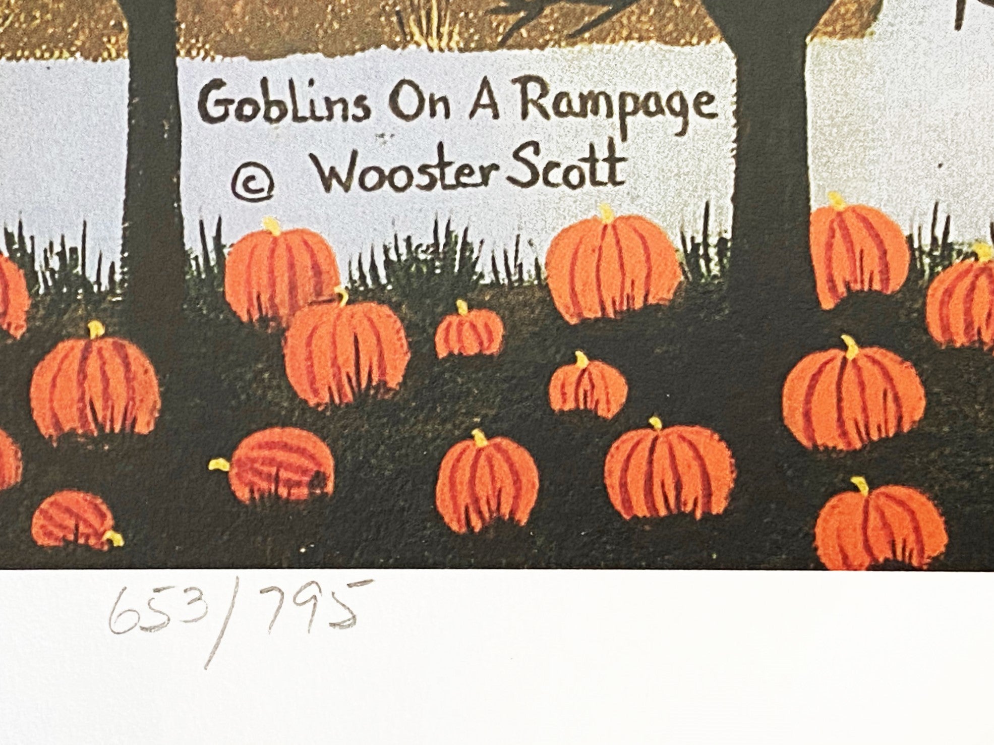 Goblins on a Rampage Jane Wooster Scott Lithograph Print Artist Hand Signed and Numbered