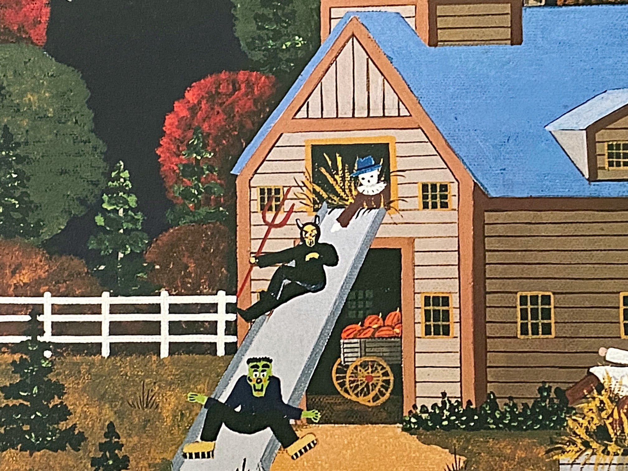 Goblins on a Rampage Jane Wooster Scott Lithograph Print Artist Hand Signed and Numbered