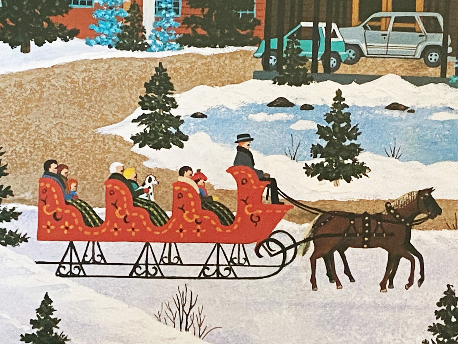 Sun Valley Winter Wonderland Jane Wooster Scott Lithograph Print Hand Hand Signed and Numbered