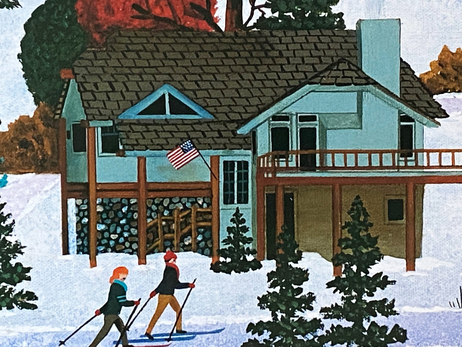 Sun Valley Winter Wonderland Jane Wooster Scott Artist Proof Lithograph Print Hand Hand Signed and AP Numbered