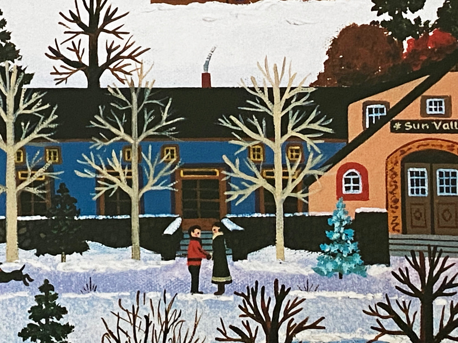 Sun Valley Winter Wonderland Jane Wooster Scott Lithograph Print Hand Hand Signed and Numbered