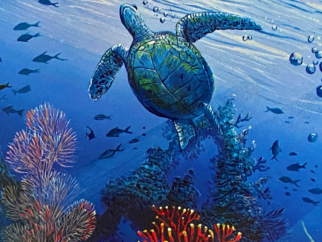 Diamonds of the Sea Robert Lyn Nelson Mixed Media Print Hand Signed and Numbered