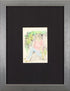 Mira Seated in the Garden Judith Bledsoe Watercolor Painting Artist Hand Signed Framed