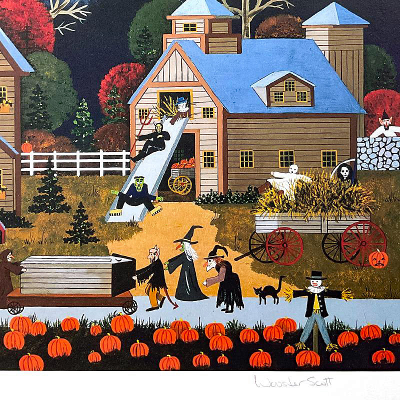 Goblins on a Rampage Jane Wooster Scott Lithograph Print Artist Hand Signed and Numbered