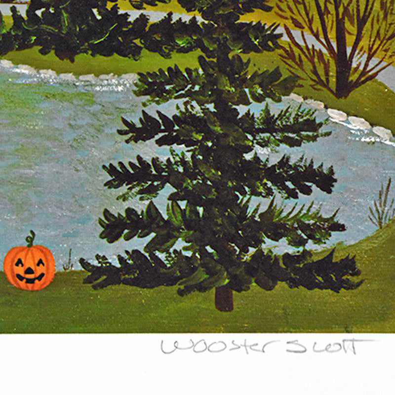 Ghosts and Goblins Jane Wooster Scott Lithograph Print Artist Hand Signed and Numbered