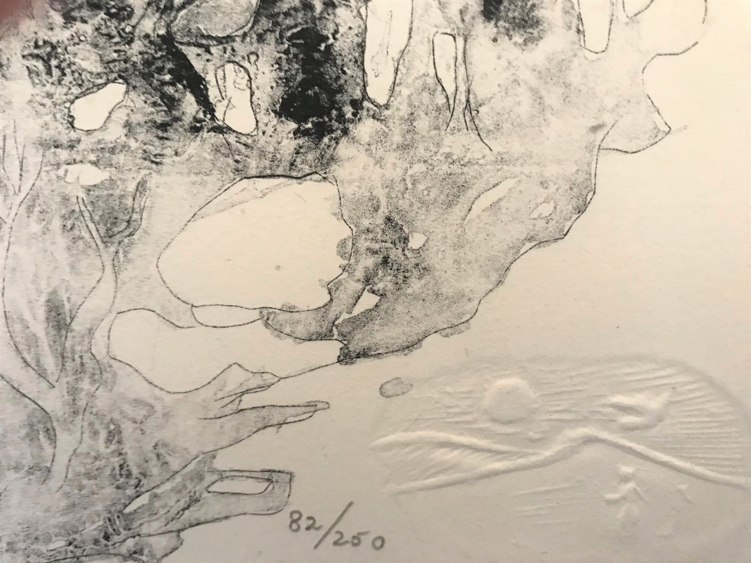 Abstract I Lebadang Hand Water Colored Lithograph Print Artist Plate Signed and Numbered