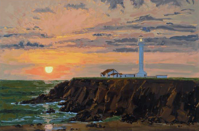 Point Arena Lindsay Dawson Serigraph Print Artist Hand Signed and Numbered