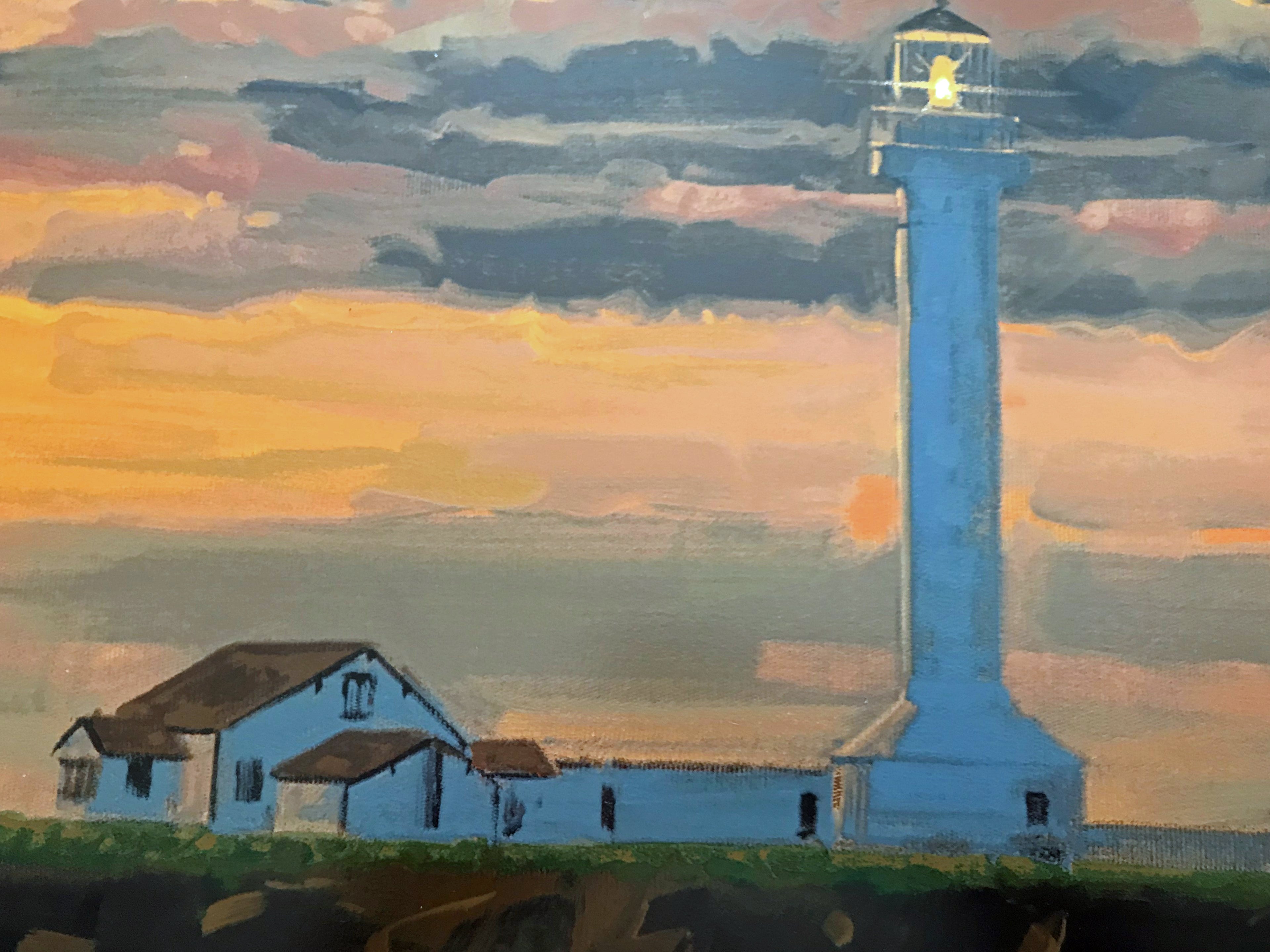 Point Arena Lindsay Dawson Serigraph Print Artist Hand Signed and ACTV Numbered