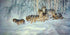 Winters Lace Gray Wolves Larry Fanning Artist Proof Lithograph on Paper Artist Hand Signed and AP Numbered