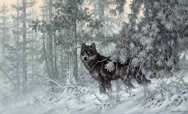 Phantom of the North Larry Fanning Lithograph Print on Paper Artist Hand Signed