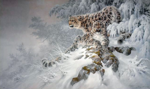 Himalayan Royalty Larry Fanning Lithograph on Paper Artist Hand Signed and Numbered