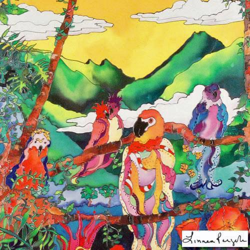 Parrotise Linnea Pergola Canvas Giclée Print Artist Hand Signed and Numbered