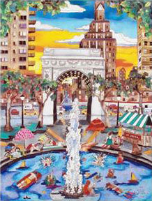 Summer in NYC Linnea Pergola Canvas Giclée Print Artist Hand Signed and Numbered