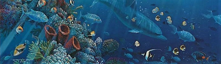 Lahaina Sea Flight Robert Lyn Nelson Mixed Media Print Artist Hand Signed and Numbered