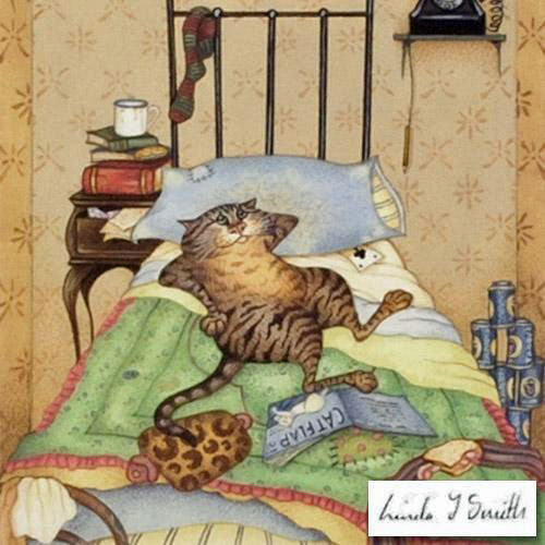 Bachelor Pad Linda Jane Smith Lithograph Print Artist Hand Signed Numbered and Framed