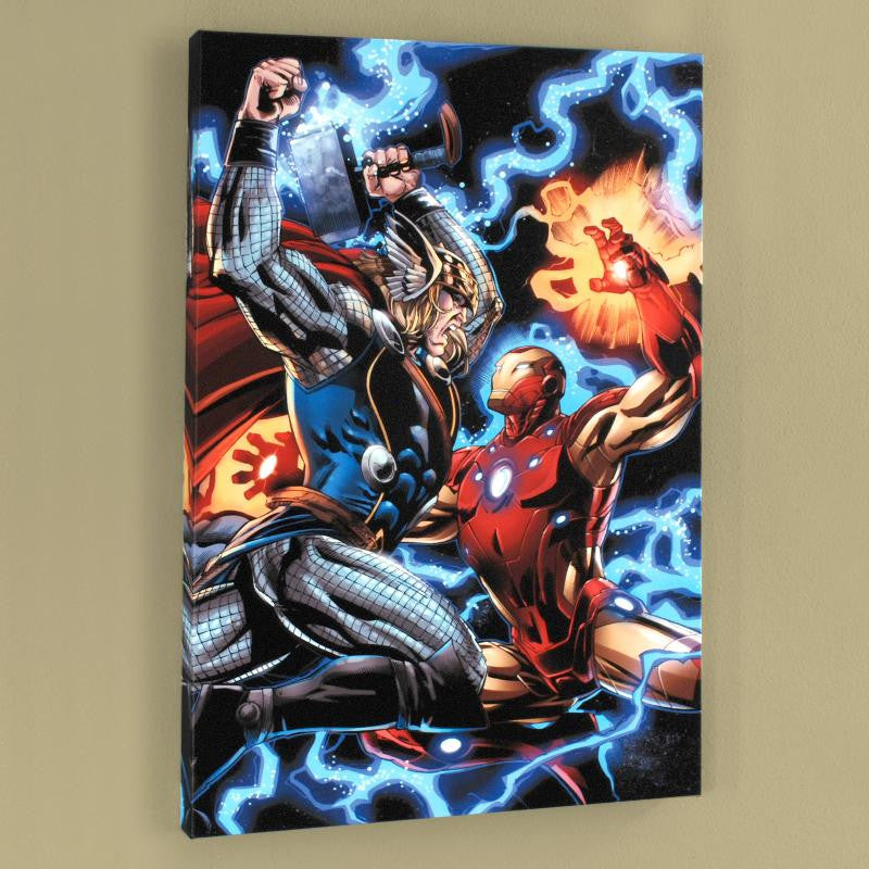 Iron Man Thor 3 Marvel Artist Scot Eaton Canvas Giclée Print Numbered
