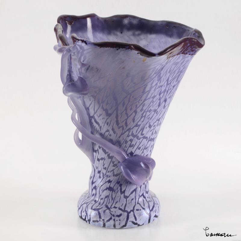 Misu Coman Hand Blown Glass Vase Sculpture Artist Hand Signed