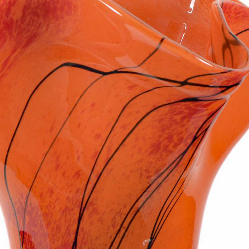 Misu Coman Hand Blown Glass Vase Sculpture Artist Hand Signed