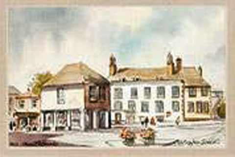 Faringdon Oxon Martin Goode Original Watercolor Painting Artist Signed