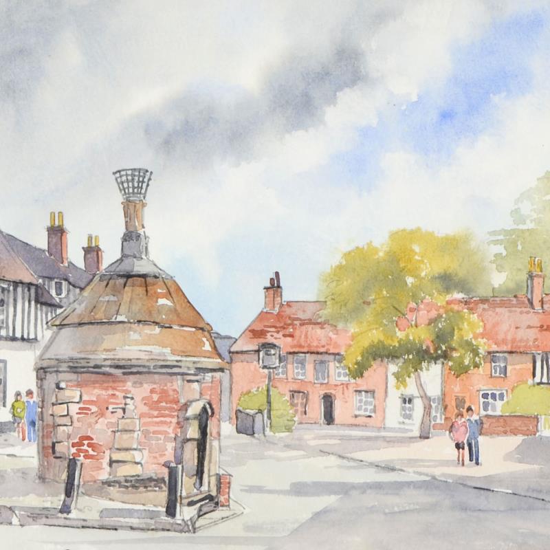 Martin Goode Wye College Kent Original Watercolor Painting Artist Hand Signed Framed