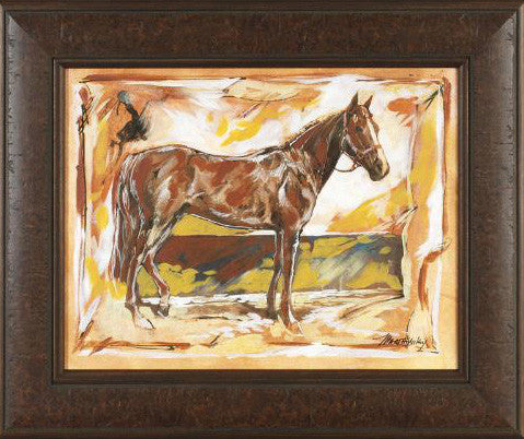 Stable III Marta Wiley Mixed Media Painting on Canvas Artist Hand Signed Framed