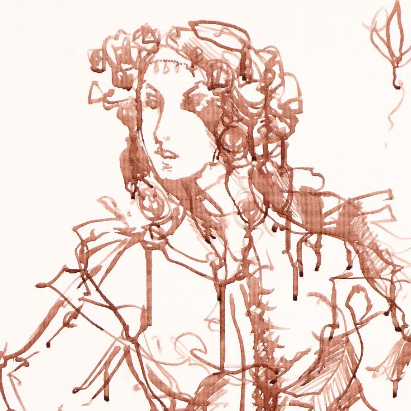 Marta Wiley Original Mixed Media Painting on Canvas Artist Signed and Thumb Printed