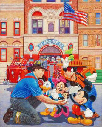 Engine 55 by Manuel Hernandez  Mixed Media Print Artist Hand Signed and Numbered