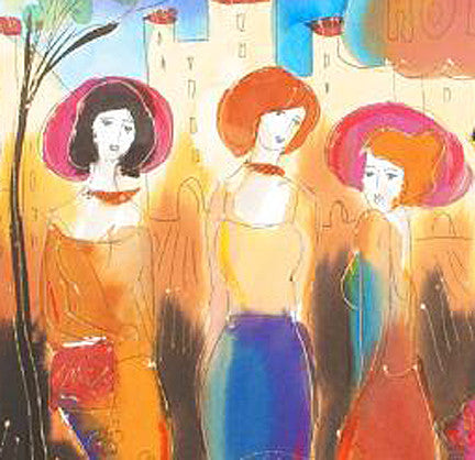 Moshe Leider Untitled Original Mixed Media Painting Artist Hand Signed