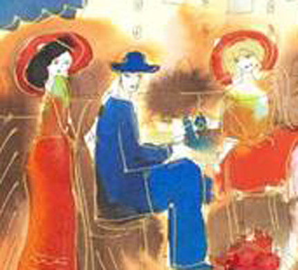 Moshe Leider Untitled Original Mixed Media Painting Artist Hand Signed