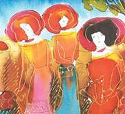 Moshe Leider Untitled Original Mixed Media Painting Artist Hand Signed