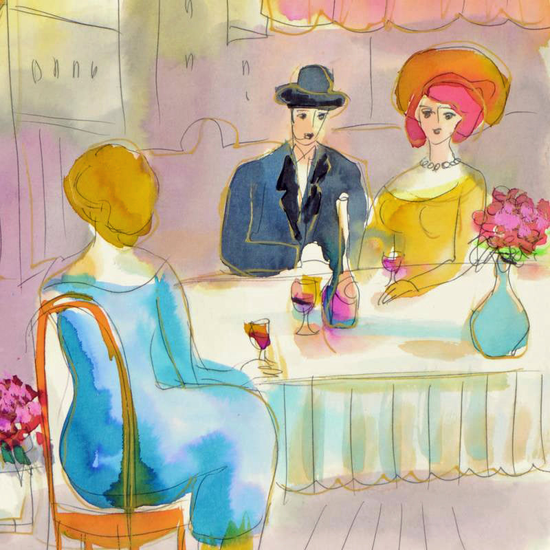 Moshe Leider Original Watercolor Painting Artist Hand Signed