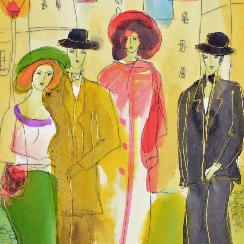 Moshe Leider Original Watercolor Painting Artist Hand Signed