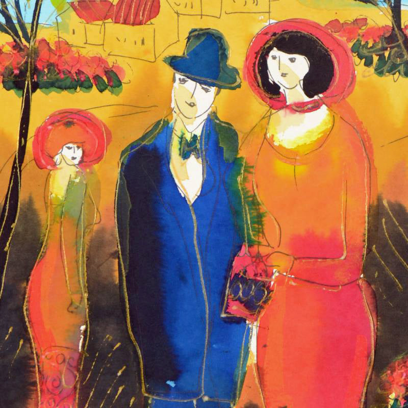 Moshe Leider Original Watercolor Painting Artist Hand Signed