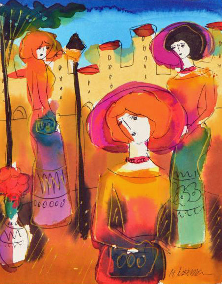 Moshe Leider Original Watercolor Painting Artist Hand Signed