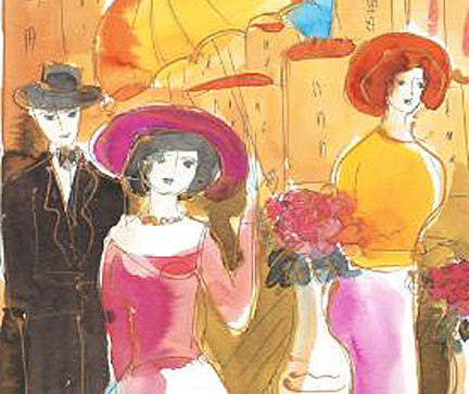 Moshe Leider Untitled Original Mixed Media Painting Artist Hand Signed