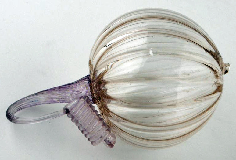 Mariusz Rynkiewicz Hand Blown Glass Pumpkin Sculpture Artist Hand Signed