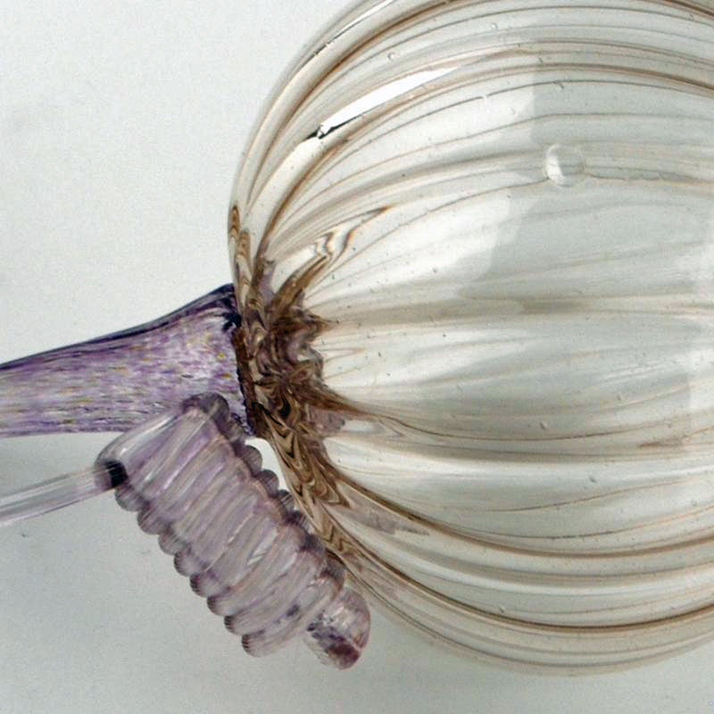 Mariusz Rynkiewicz Hand Blown Glass Pumpkin Sculpture Artist Hand Signed