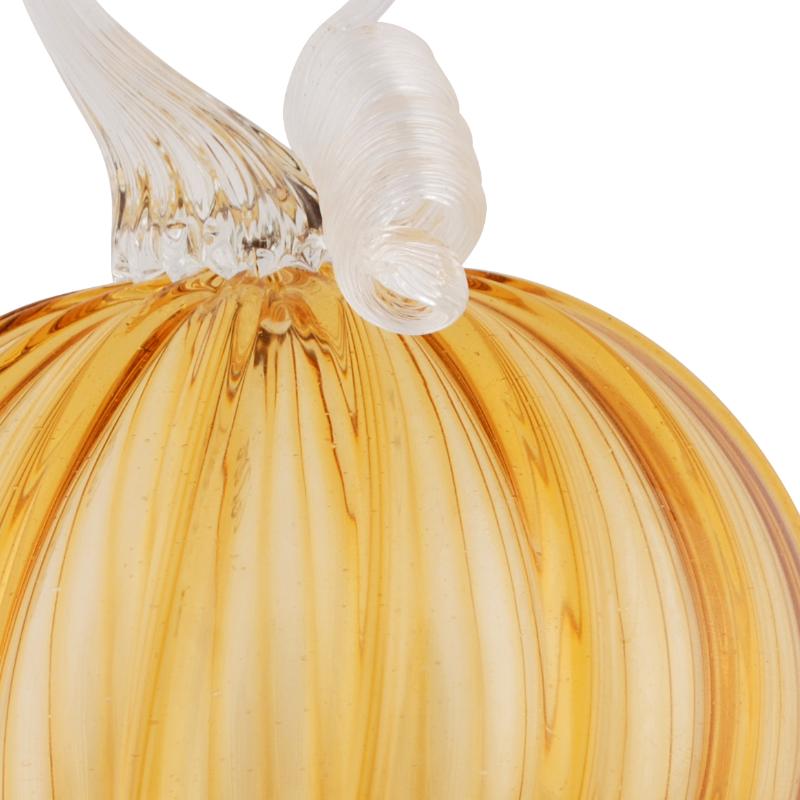Glass Pumpkin Mariusz Rynkiewicz Hand Blown Glass Sculpture Artist Hand Signed and Dated