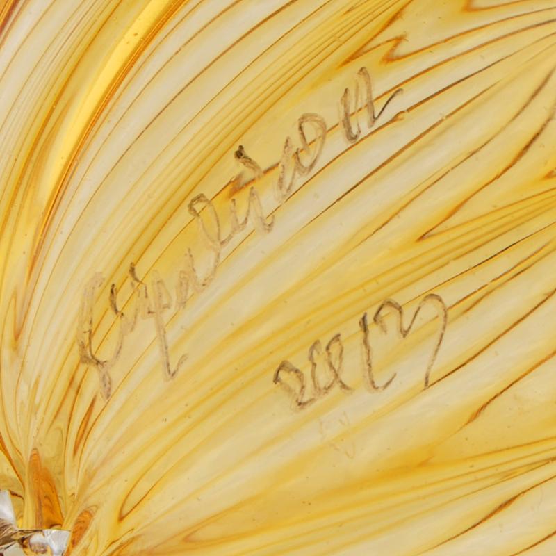 Glass Pumpkin Mariusz Rynkiewicz Hand Blown Glass Sculpture Artist Hand Signed and Dated